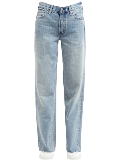 Levi's Altered Wide Leg Cotton Denim Jeans In Blue