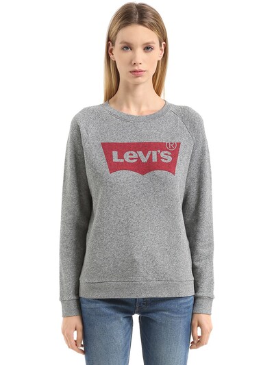 Levi's Batwing Cotton Sweatshirt In Grey