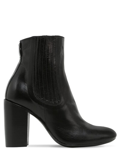 Rocco P 90mm Leather Ankle Boots In Black