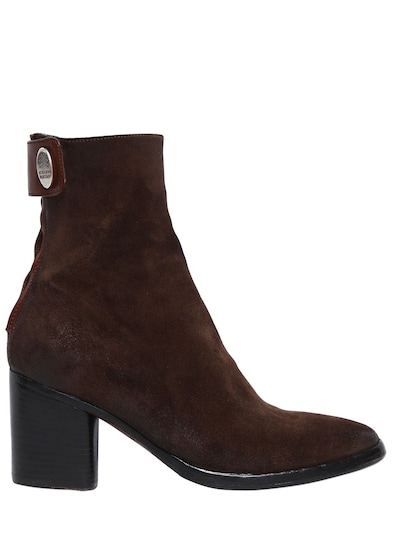 Alberto Fasciani 70mm Suede Ankle Boots In Brown