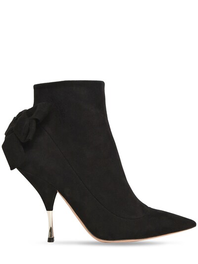 ROCHAS 100MM BOW SUEDE ANKLE BOOTS,66IAKG004-OTK50