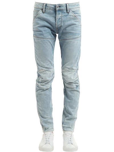 G-star 5620 3d Slim Cotton Denim Jeans In Light Blue