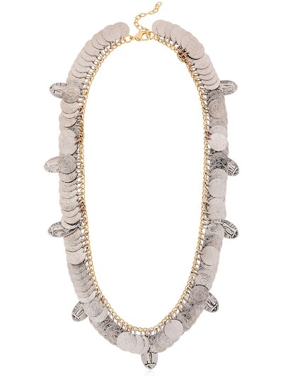 Tommaso Lonardo Madoninna Coins & Charms Necklace In Silver,gold