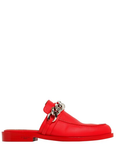 GIVENCHY 20MM CHAINED LEATHER MULES,66IG59003-NjAw0