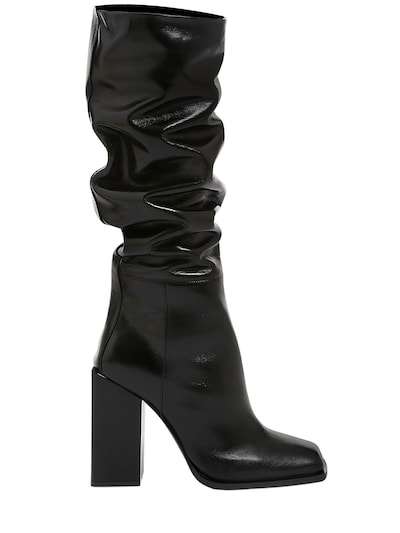SAINT LAURENT 105MM JODIE SHINY LEATHER BOOTS,66IG5D023-MTAwMA2