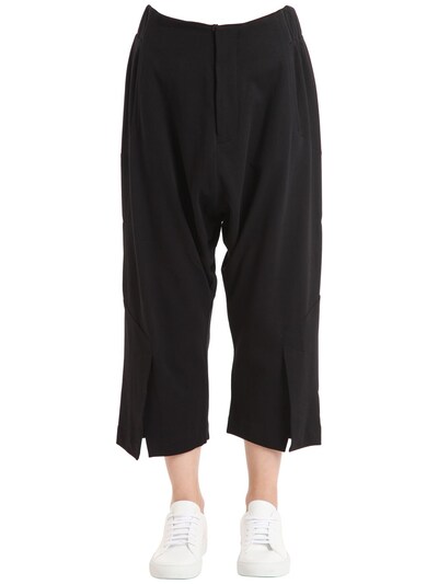Y-3 Oversized Cotton Pants In Black