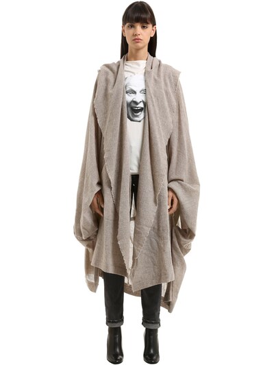 Vivienne Westwood Draped Wool Blend Coat In Beige