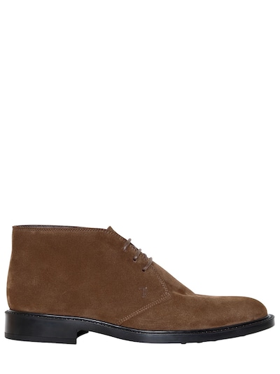 TOD'S SUEDE LEATHER LACE-UP SHOES,66IGZZ009-UZGXOA2