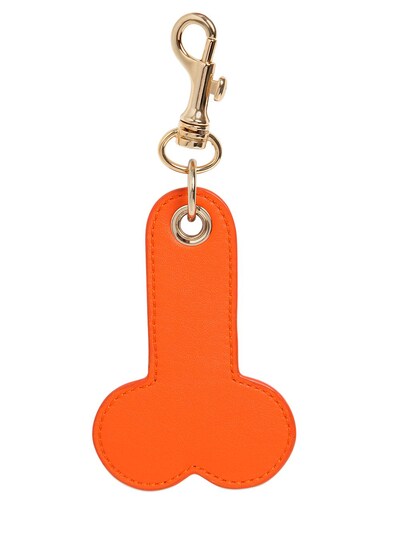 Jw Anderson Leather Key Holder, Orange