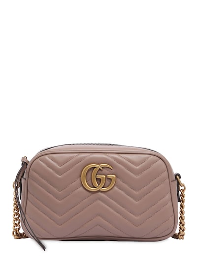 GUCCI SMALL GG MARMONT 2.0 QUILTED LEATHER BAG, POUDRÉ