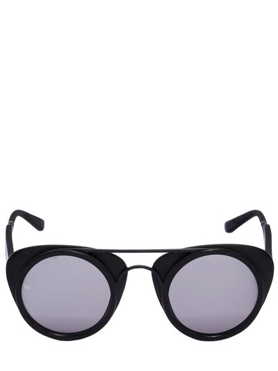Smoke X Mirrors Dual Layered Round Sunglasses In Black