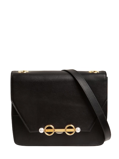 Coliac Small Adelaide Leather Shoulder Bag In Black