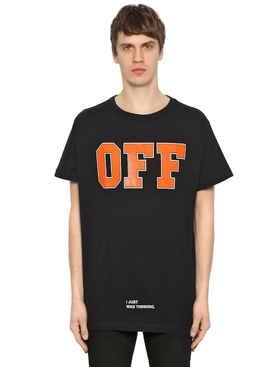 OFF-WHITE PRINTED COTTON JERSEY OVERSIZE T-SHIRT,66IJRD007-MTAxOQ2