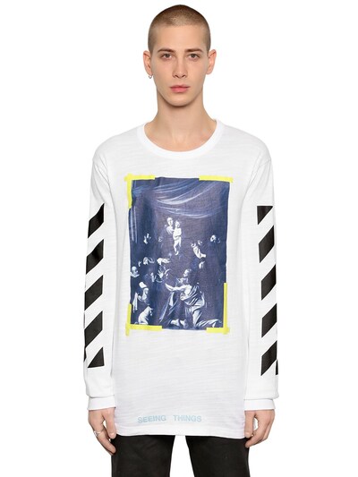 Off-white Caravaggio Oversized Jersey T-shirt In White