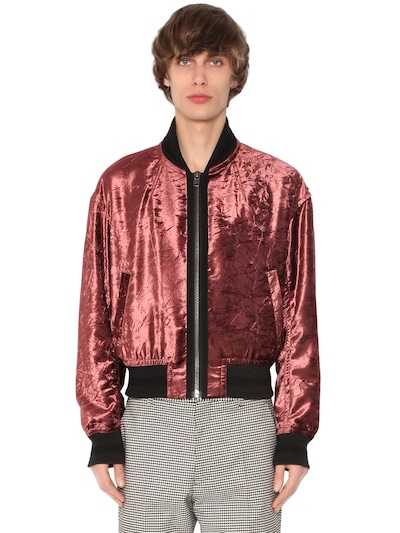 HAIDER ACKERMANN CHENILLE VISCOSE BOMBER JACKET,66ILA3019-MDY30