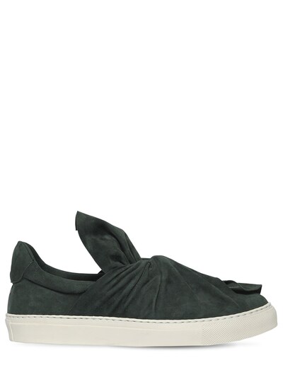 Ports 1961 20mm Knot Suede Slip-on Trainers In Green