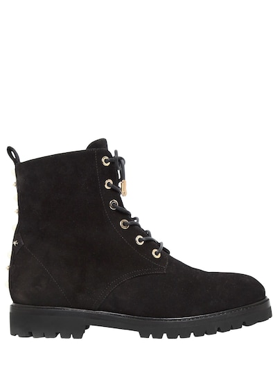 AQUAZZURA 20MM NIGHT RIDER EMBELLISHED SUEDE BOOTS,66ILNT001-MDAw0