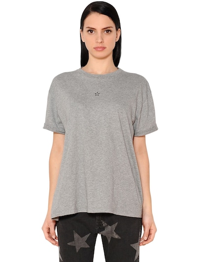 Stella Mccartney Stella Star Cotton Jersey T-shirt In Grey