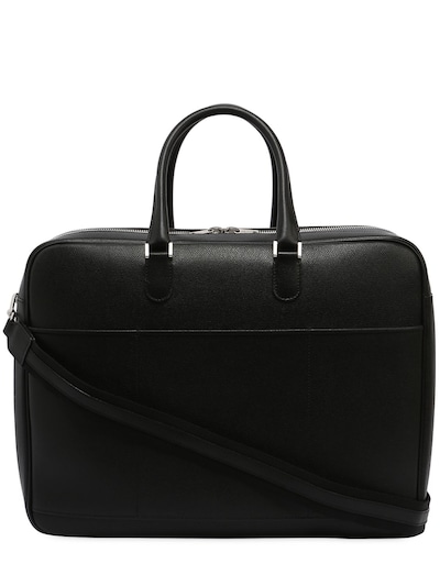 Valextra Accademia Leather Weekend Bag In Black | ModeSens