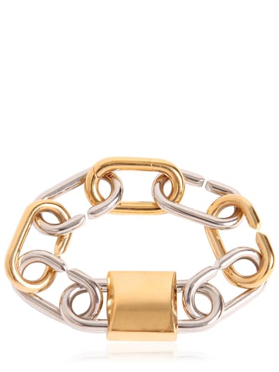 Alexander Wang Broken Link Double Lock Bracelet - Silver-Tone Metal Link,  Bracelets - ALX129505