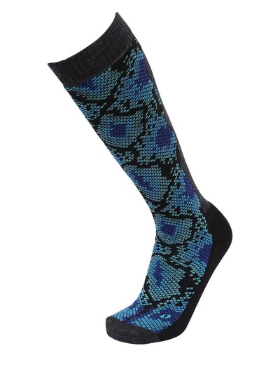 Gm Snake Printed Winter Sports Tall Socks In Multicolor
