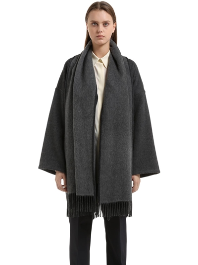 FERRAGAMO CASHMERE PONCHO STYLE COAT
