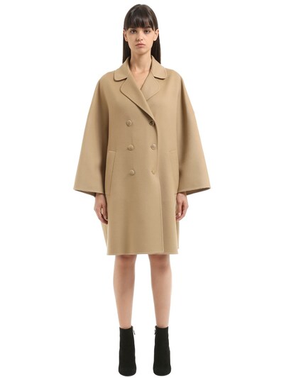 FERRAGAMO DOUBLE BREASTED WOOL & CASHMERE COAT,66IW1A014-R1VBTkFDTw2