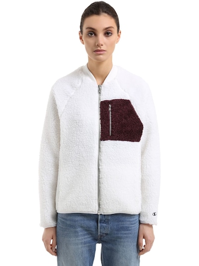 Champion Wood Wood Fleece Jacket In Off White | ModeSens