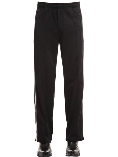 Our Legacy Jersey Track Pants W/ Striped Side Bands In Black | ModeSens