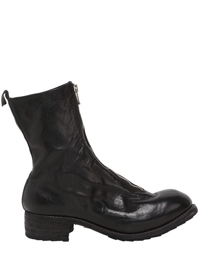 Guidi Pl2 Zip-up Full Grain Leather Boots In Black
