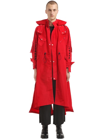 Angel Chen Lvr Edition Embroidered Windbreaker Coat In Red | ModeSens