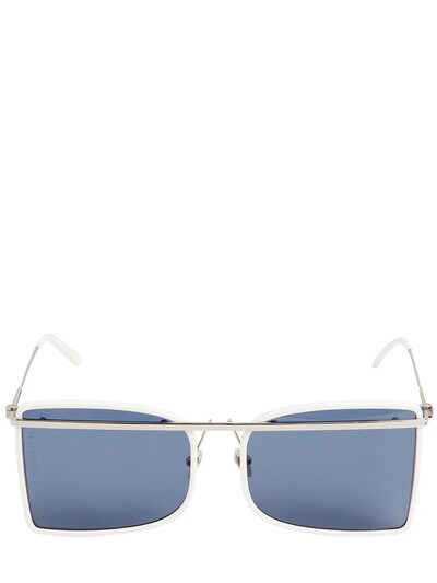 Calvin Klein 205w39nyc Squared Sunglasses In Blue,white
