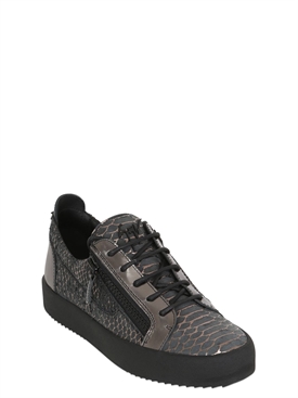 giuseppe zanotti design - 男士 - 运动休闲鞋 - 压纹金属色皮革运动