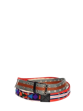 y project - 孔眼超长编织腰带 - 多色