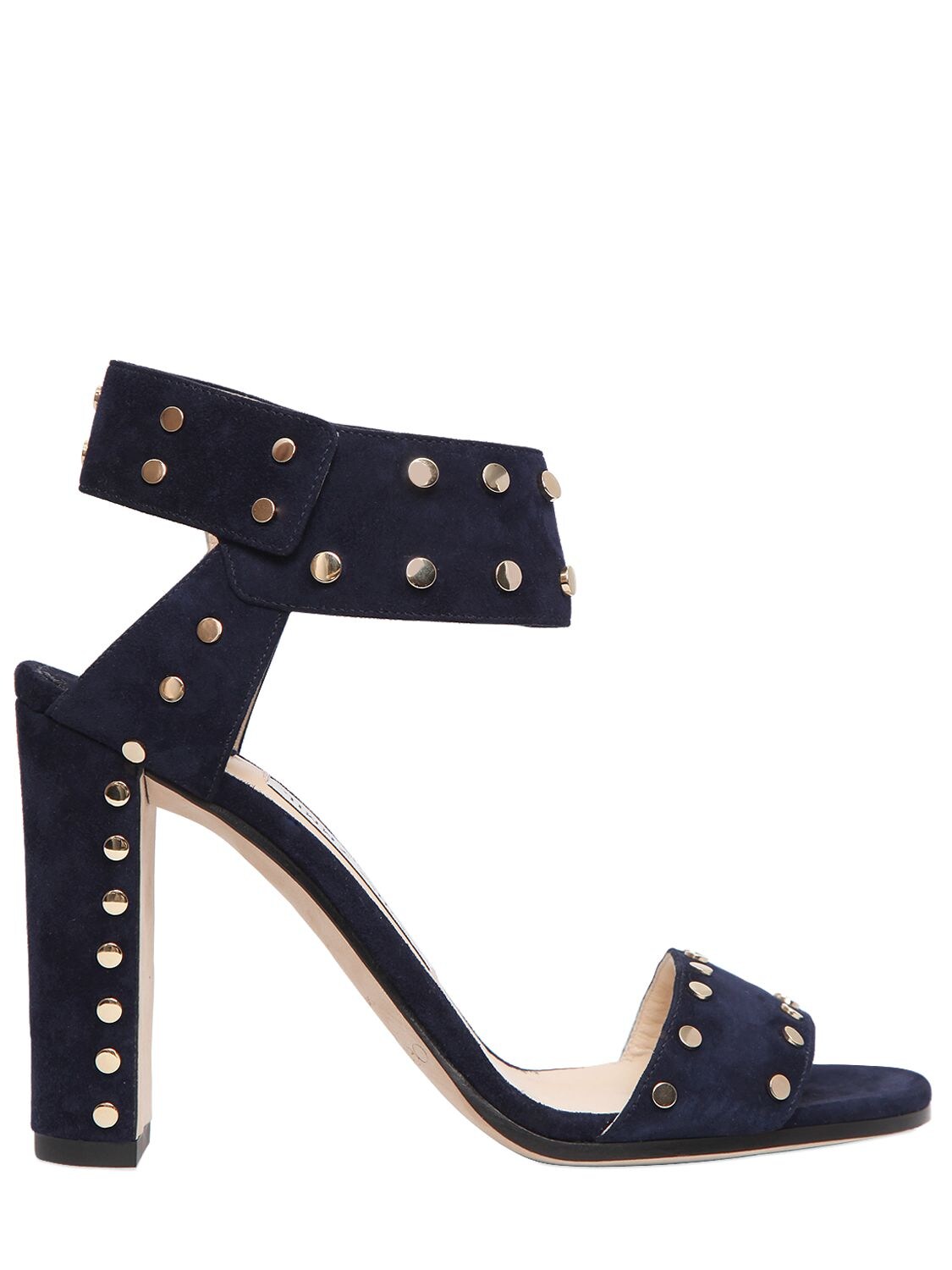 100MM VETO STUDDED SUEDE SANDALS