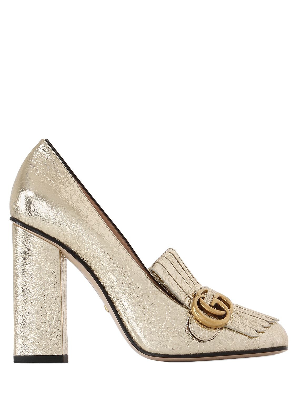 105MM MARMONT GG METALLIC LEATHER PUMPS