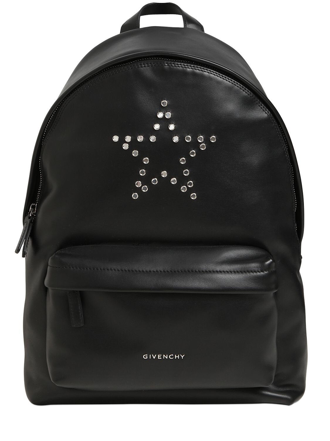 SMALL STUDDED STAR LEATHER BACKPACK
