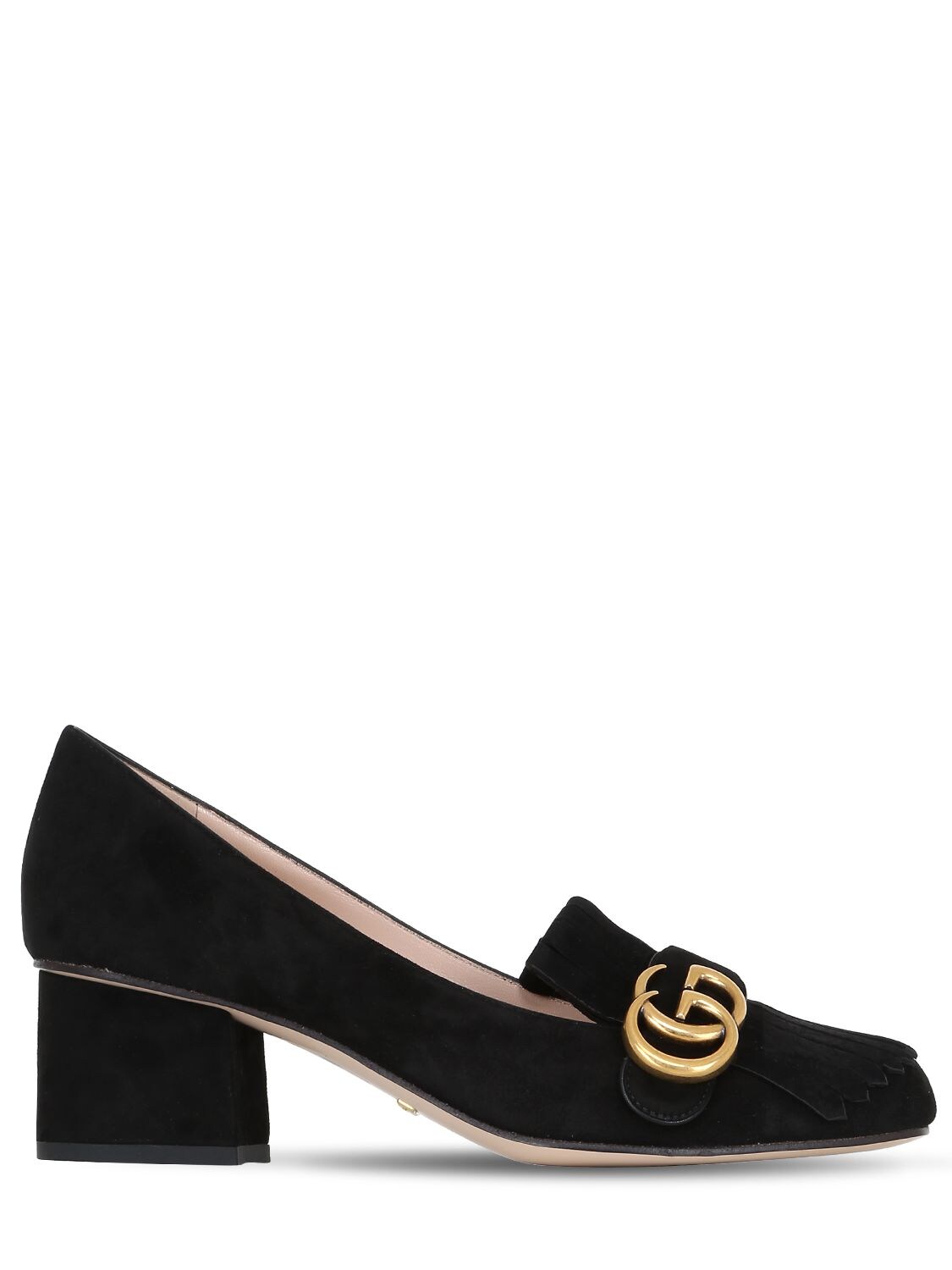 55MM MARMONT FRINGED SUEDE PUMPS