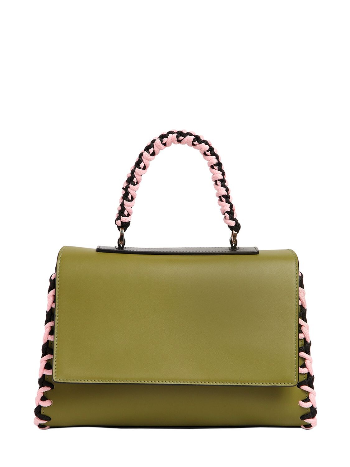 SMALL JANE TWISTED DETAILS LEATHER BAG