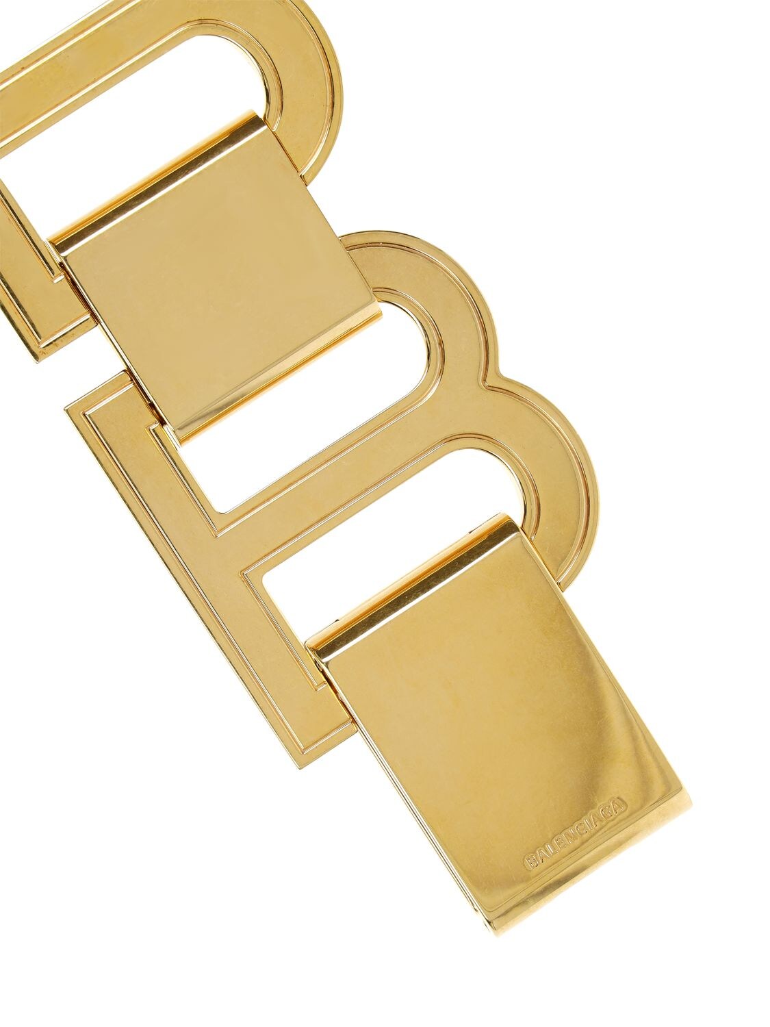 Shop Balenciaga Xl Hourglass Brass Choker Necklace In Gold