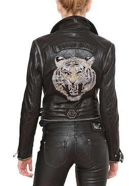 LEATHER JACKETS   PHILIPP PLEIN   LUISAVIAROMA   WOMENS CLOTHING 