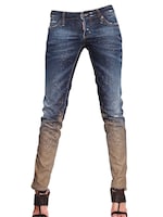 DSQUARED   LEHM EFFEKT SUPER ENGE DENIM JEANS