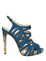 ALEXANDRE BIRMAN   120MM WILDLEDER & PYTHON CUTOUT SANDALEN