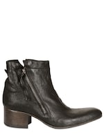 BB BRUNO BORDESE CLUB   50MM ZIP UP LEATHER LOW BOOTS