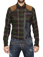 DSQUARED   KARIERTES FLANNEL & DENIM HEMD