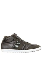 BIKKEMBERGS   SNEAKERS IN NYLON E CAMOSCIO