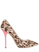 CASADEI   110MM LEOPARD PONYSKIN POINTY PUMPS