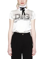 DOLCE & GABBANA   BAUMWOLL SATIN BAROQUE DRUCK T SHIRT