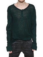 BALMAIN   LINEN JERSEY SERAFINO T SHIRT